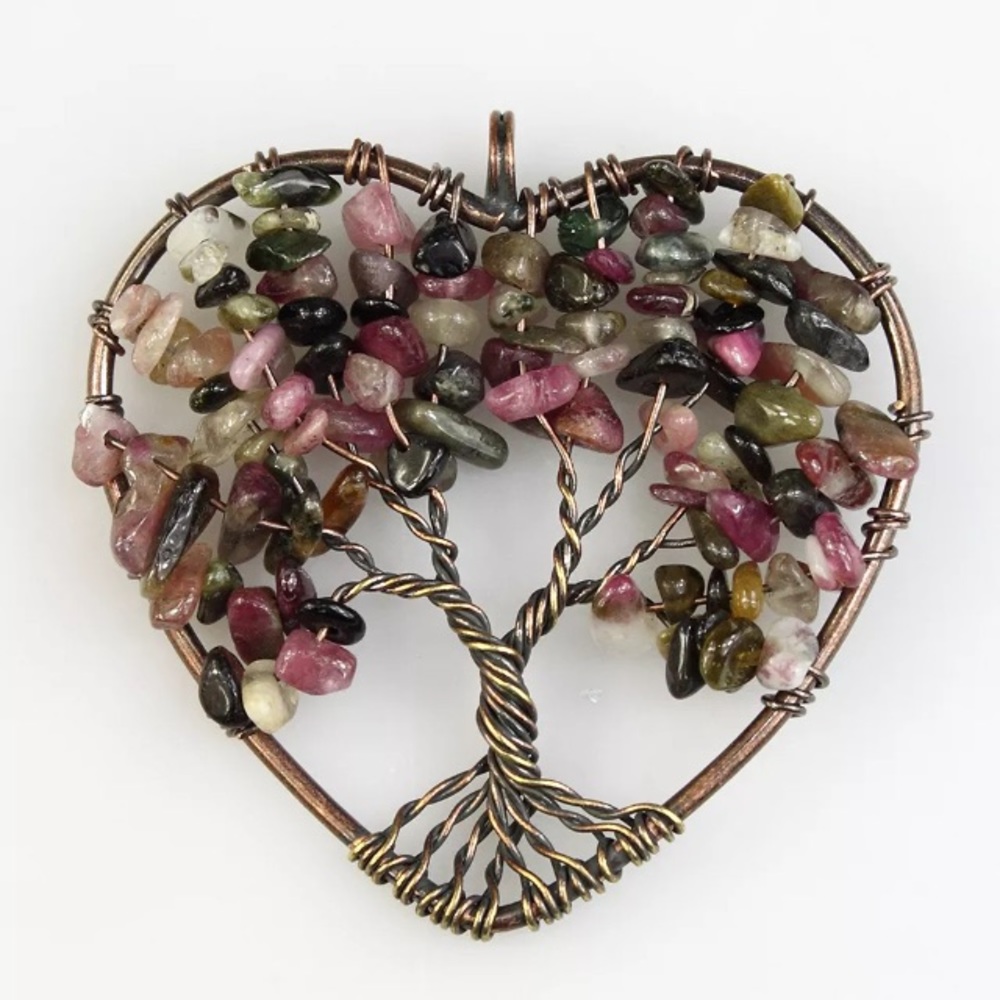 Tourmaline Chip Crystal Pendant